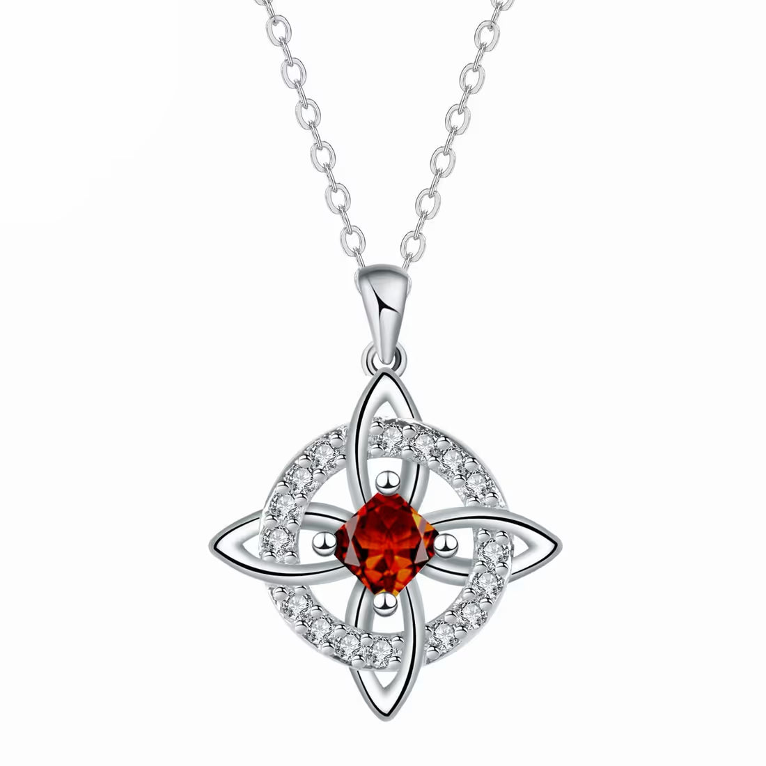 Mystical Birthstone Witches Knot Necklace – Natural Crystal🔮💞Protect Your Loved Ones