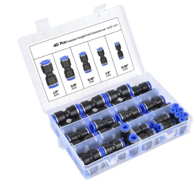 1/4 Inch Pneumatic Push-to-Connect Air Hose Fittings Kit ⚡🔧