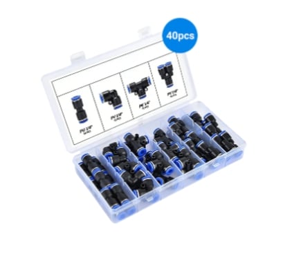1/4 Inch Pneumatic Push-to-Connect Air Hose Fittings Kit ⚡🔧