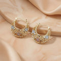 Vintage Flower Hoop Earrings