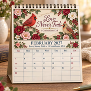✝️ 3D Christian Calendar 2027 | 12 Scripture Designs with Nature Scenes, Birds & Flowers for Faith-Filled Homes & Meaningful Gifts 🎁