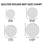 🎉 🎃3D Skeleton Vortex Quilted Round Halloween Rug