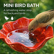 🛩️Last day promotion/🐦 Handmade Metal Flower Garden Stake – Bird Bath & Outdoor Decor for Nature Lovers 🌸