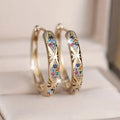 Round Sparkly Zircon Earrings