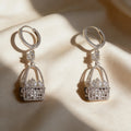 Pearl Basket Drop Earrings 