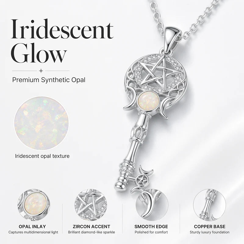 🔮 Shining Key Necklace – Delicate shine, elegant and lightweight – A perfect gift choice for special moments ✨