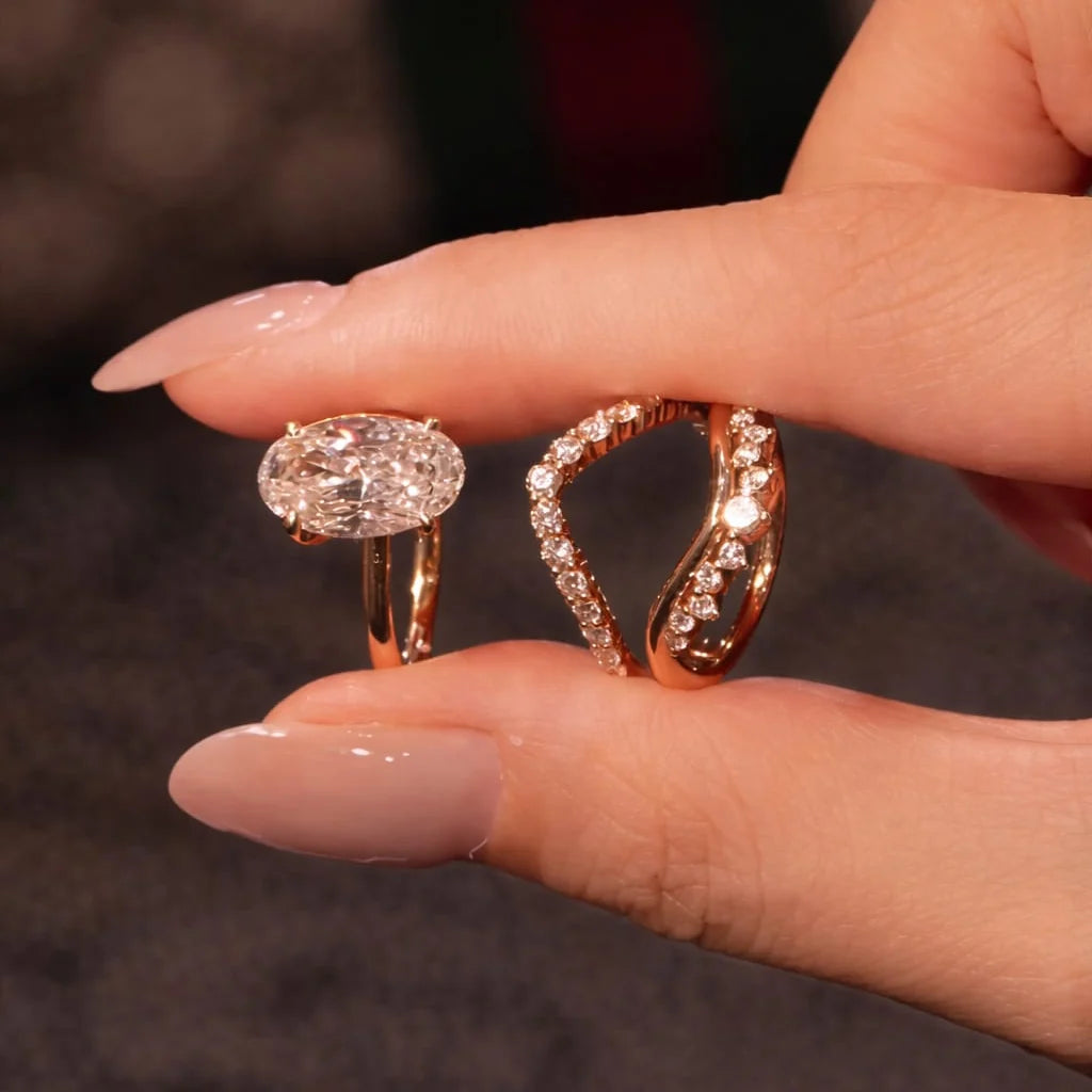 Lunar Curve Ring Set