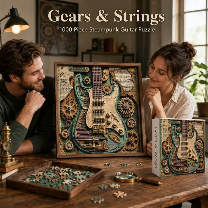 🧩Creative Steampunk Guitar 3D Puzzle