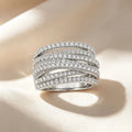 Crisscross wrap ring