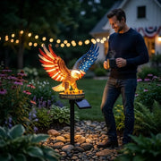 🔥Solar Eagle Garden Light – A Glowing Tribute to American Freedom