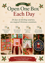 🔥 Last Day 49% OFF - 🎄🧵 2026 Cross Stitch Advent Calendar Box | 24 Days of Stitching Surprises for a Magical December 🎁 ✨