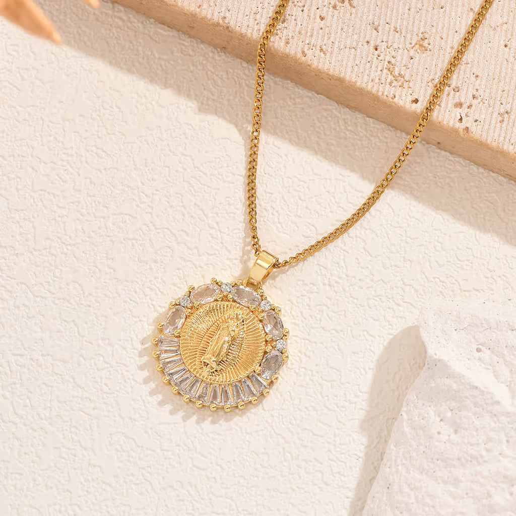 Stainless Steel Virgin Mary Necklace