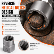 🧰13+1 PCS 🛠️ Impact Bolt & Nut Extractor Set 🔩