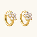 Flower Zircon Drop Earrings