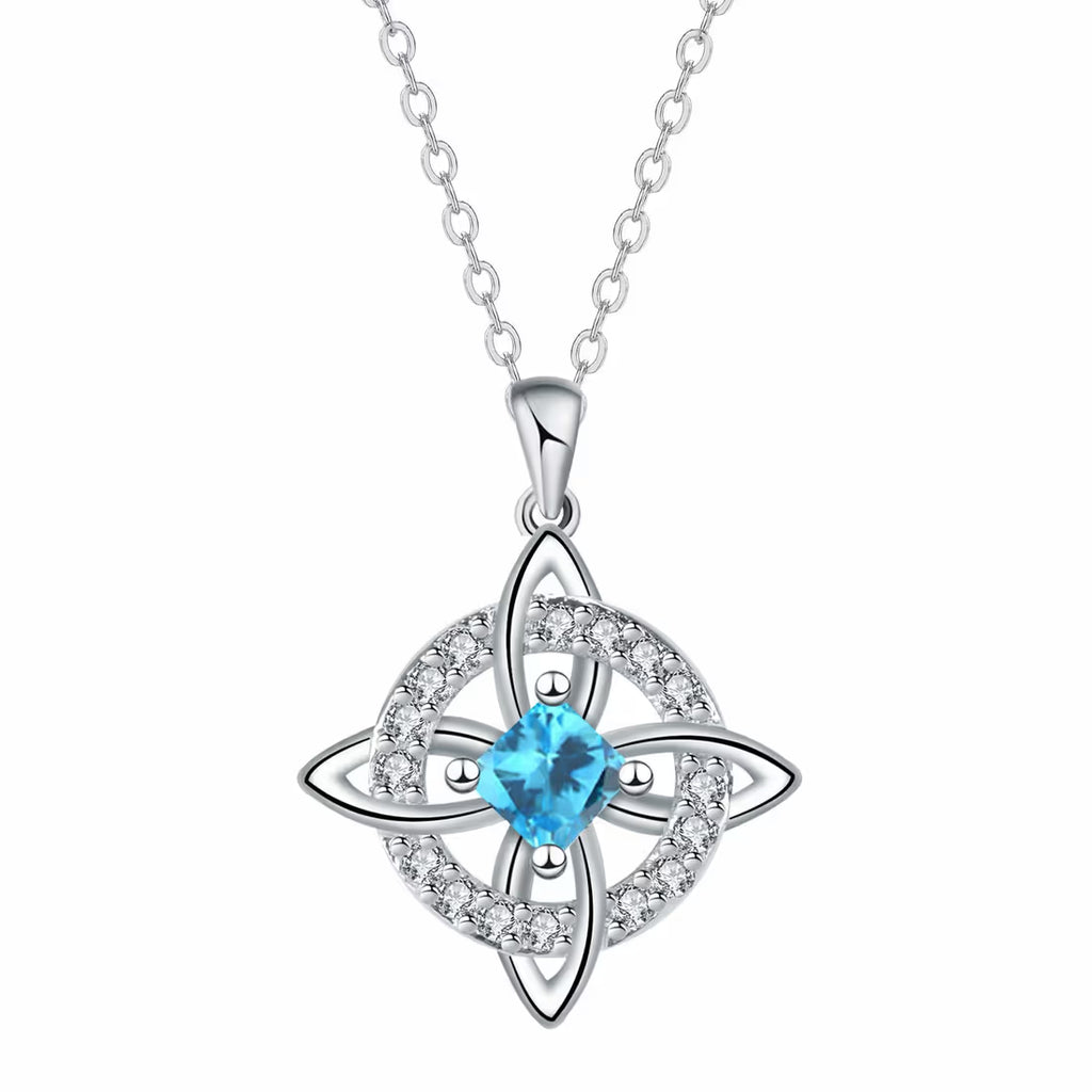 Mystical Birthstone Witches Knot Necklace – Natural Crystal🔮💞Protect Your Loved Ones