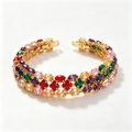 🥳 Women's Elegant Multicolor Tennis Bracelet – Sparkling and Timeless – Perfect for Everyday Wear or Special Occasions – A Pop of Bright Color, Radiantly Beautiful 🌸✨💖