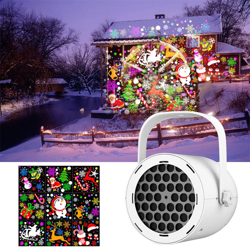 🎅Christmas Hot Sale🎁16-Pattern USB Christmas Projector Light