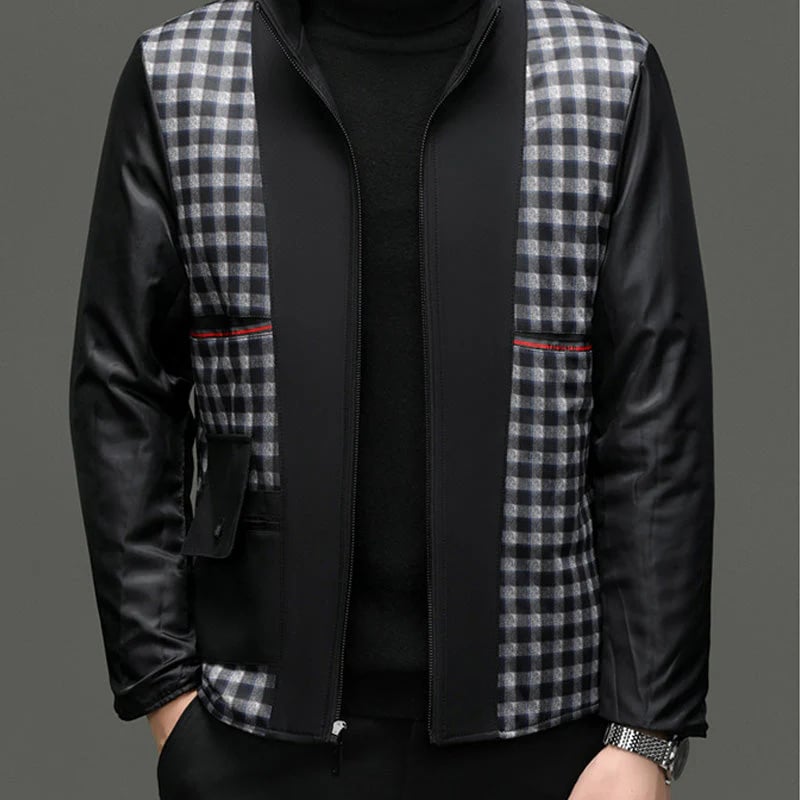 Men's Medium-Length Trench Coat with Detachable Inner
