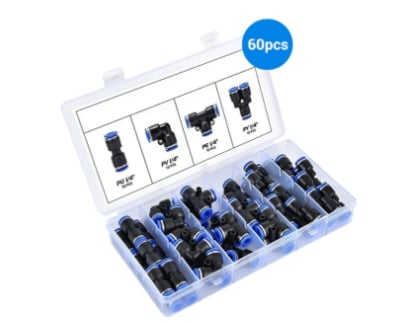 1/4 Inch Pneumatic Push-to-Connect Air Hose Fittings Kit ⚡🔧