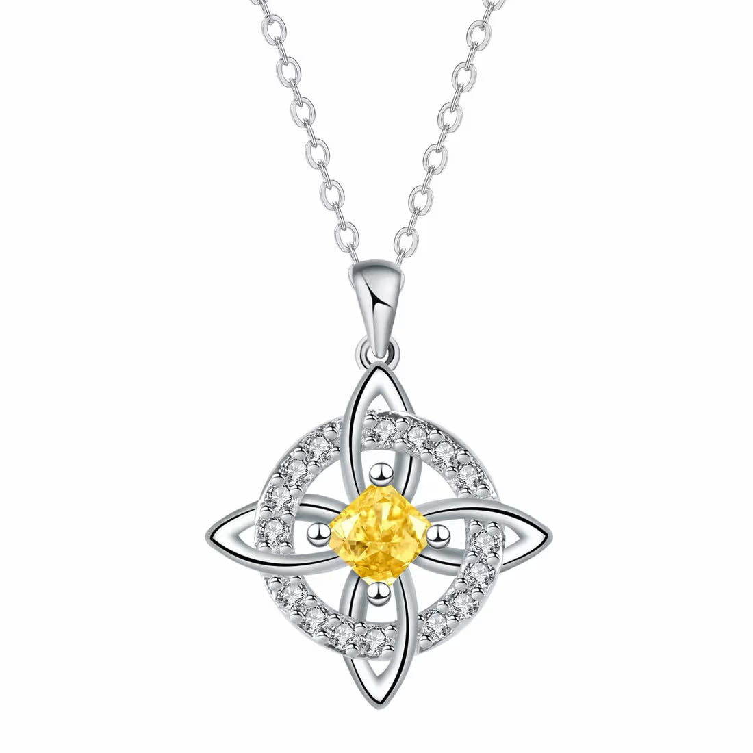 Mystical Birthstone Witches Knot Necklace – Natural Crystal🔮💞Protect Your Loved Ones