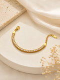Elegant Gold-Plated Crystal Bracelet