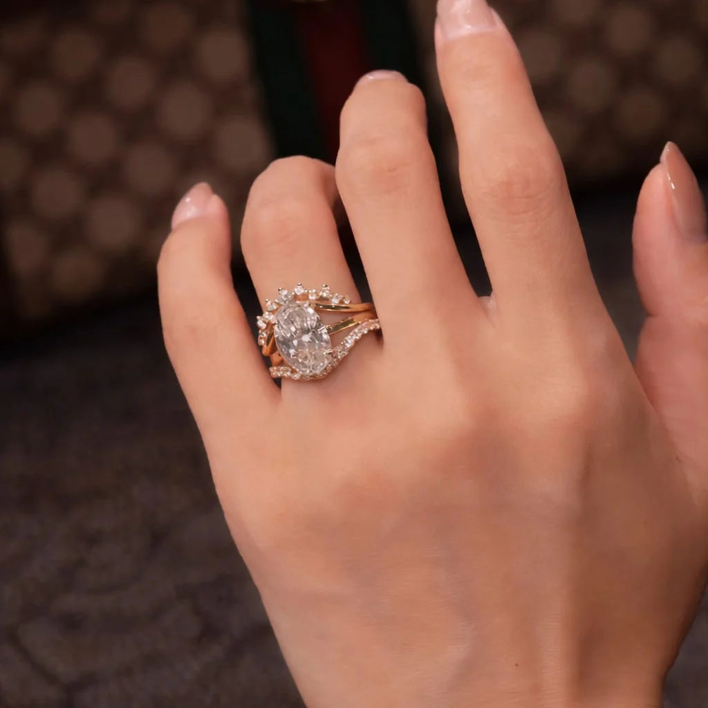 Lunar Curve Ring Set