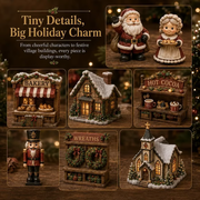 ✨🎄24 Days Of Christmas Village Friends Advent Calendar | 24 Unique Miniature Characters, Shops & Holiday Collectibles for a Complete Festive Village