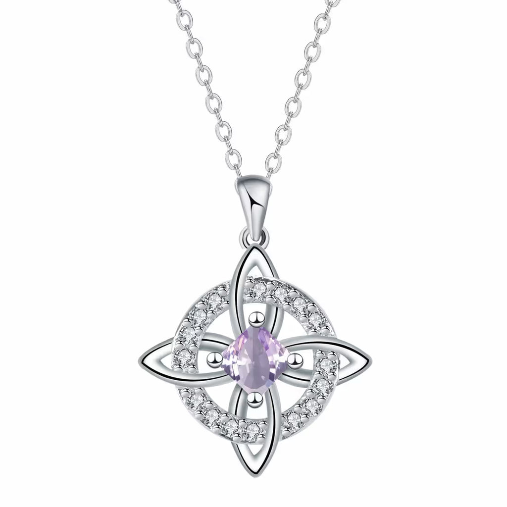Mystical Birthstone Witches Knot Necklace – Natural Crystal🔮💞Protect Your Loved Ones