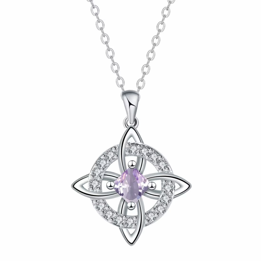 Mystical Birthstone Witches Knot Necklace – Natural Crystal🔮💞Protect Your Loved Ones