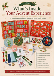 🔥 Last Day 49% OFF - 🎄🧵 2026 Cross Stitch Advent Calendar Box | 24 Days of Stitching Surprises for a Magical December 🎁 ✨
