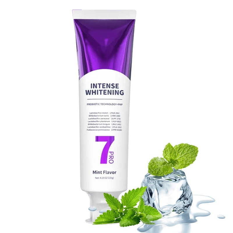 Intense Whitening Toothpaste: Fast, Zero-Sensitivity Stain Removal + Probiotic Freshness