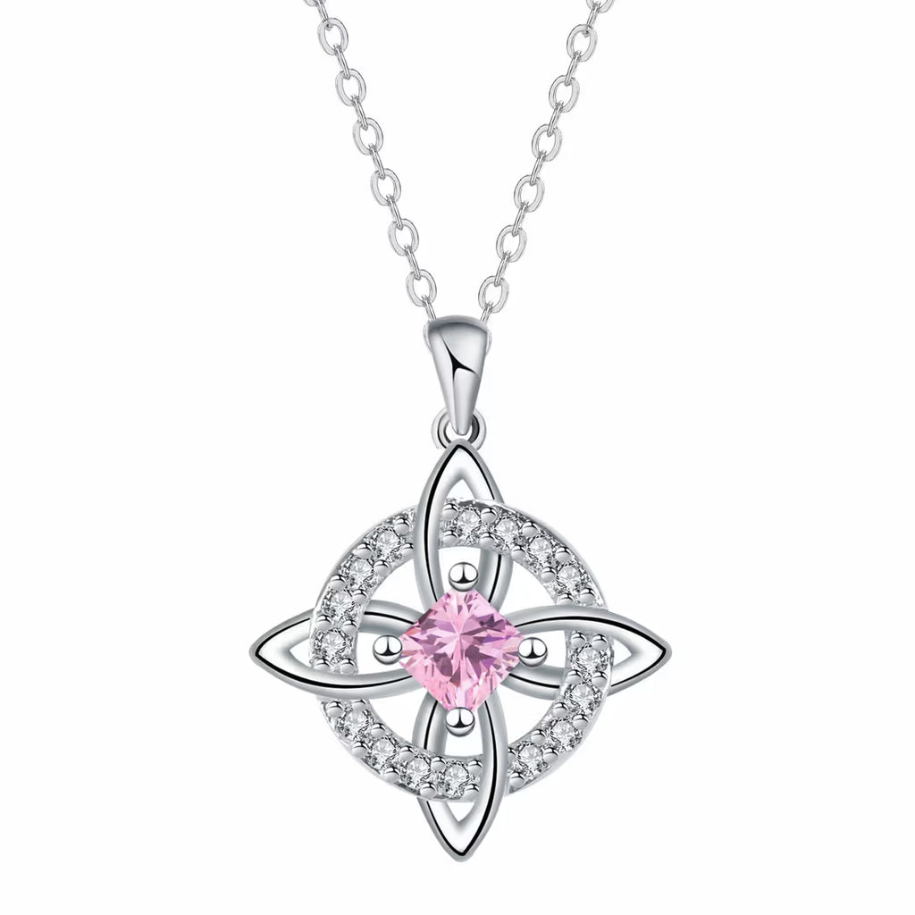 Mystical Birthstone Witches Knot Necklace – Natural Crystal🔮💞Protect Your Loved Ones