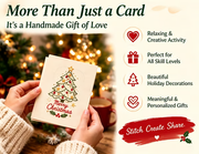 🌲 🪡 Christmas Hand Embroidery Card DIY Kit | Stitch Your Way Into the Christmas Spirit ✨ 🎁