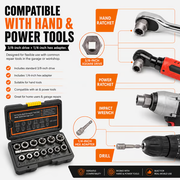 🧰13+1 PCS 🛠️ Impact Bolt & Nut Extractor Set 🔩