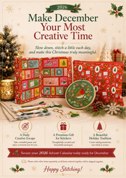 🔥 Last Day 49% OFF - 🎄🧵 2026 Cross Stitch Advent Calendar Box | 24 Days of Stitching Surprises for a Magical December 🎁 ✨