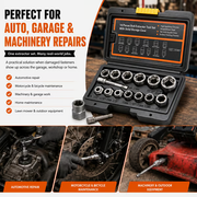 🧰13+1 PCS 🛠️ Impact Bolt & Nut Extractor Set 🔩