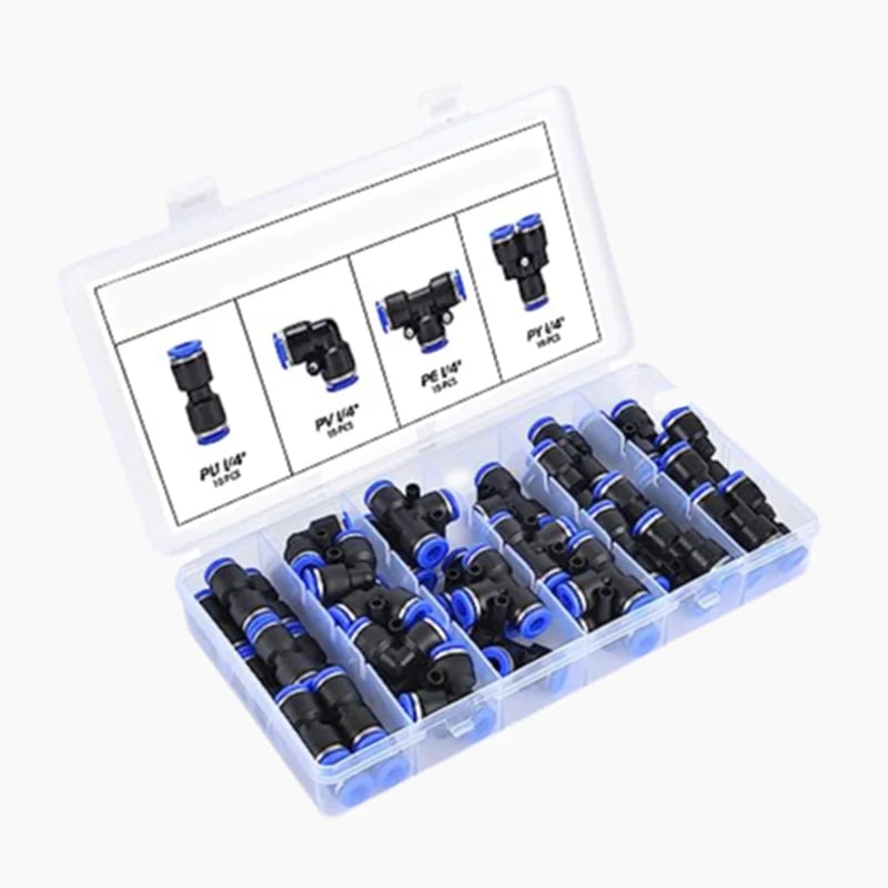 1/4 Inch Pneumatic Push-to-Connect Air Hose Fittings Kit ⚡🔧