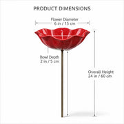 🛩️Last day promotion/🐦 Handmade Metal Flower Garden Stake – Bird Bath & Outdoor Decor for Nature Lovers 🌸