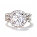 Women's Zircon Halo Ring