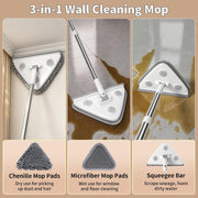 🔥LASTDAY49%OFF/ Long-handled mop. 3-in-1 wall cleaning mop with extension pole. suitable for windows. floors and cabinets.