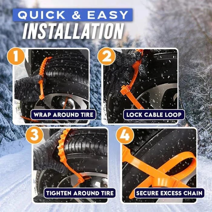 🔥2026 New Year Save 50% Off 🔥⛓️Universal Reusable Anti-skid Nylon Tire Chains❄️