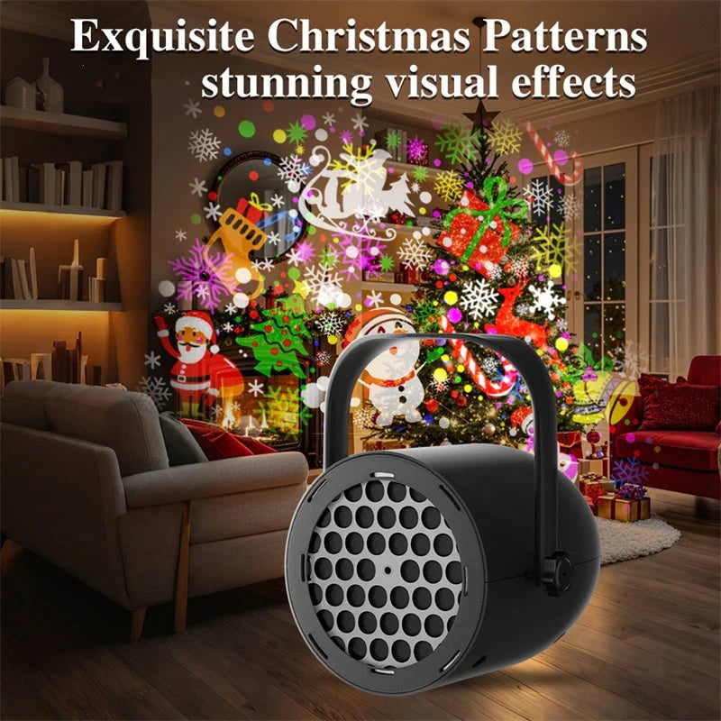 🎅Christmas Hot Sale🎁16-Pattern USB Christmas Projector Light