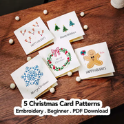 🌲 🪡 Christmas Hand Embroidery Card DIY Kit | Stitch Your Way Into the Christmas Spirit ✨ 🎁