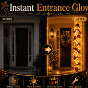 ⏳ Last Day 49% OFF – 🎄MerryCascade™ Glowing Christmas Door Hanger | 6 Festive Lighted Designs with Warm Glow. Dimensional Details & Space-Saving Vertical Décor ✨