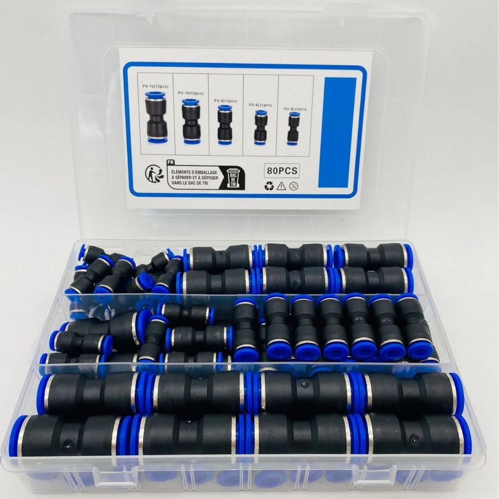 1/4 Inch Pneumatic Push-to-Connect Air Hose Fittings Kit ⚡🔧