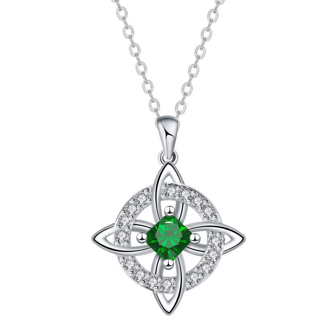 Mystical Birthstone Witches Knot Necklace – Natural Crystal🔮💞Protect Your Loved Ones