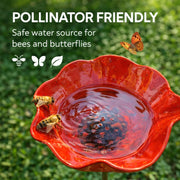 🛩️Last day promotion/🐦 Handmade Metal Flower Garden Stake – Bird Bath & Outdoor Decor for Nature Lovers 🌸