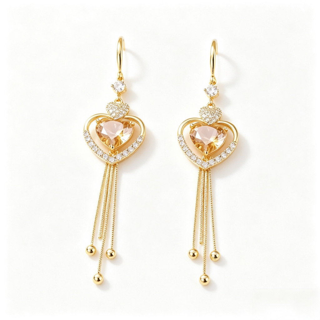 ✨ Sparkling Zircon Tassel Earrings