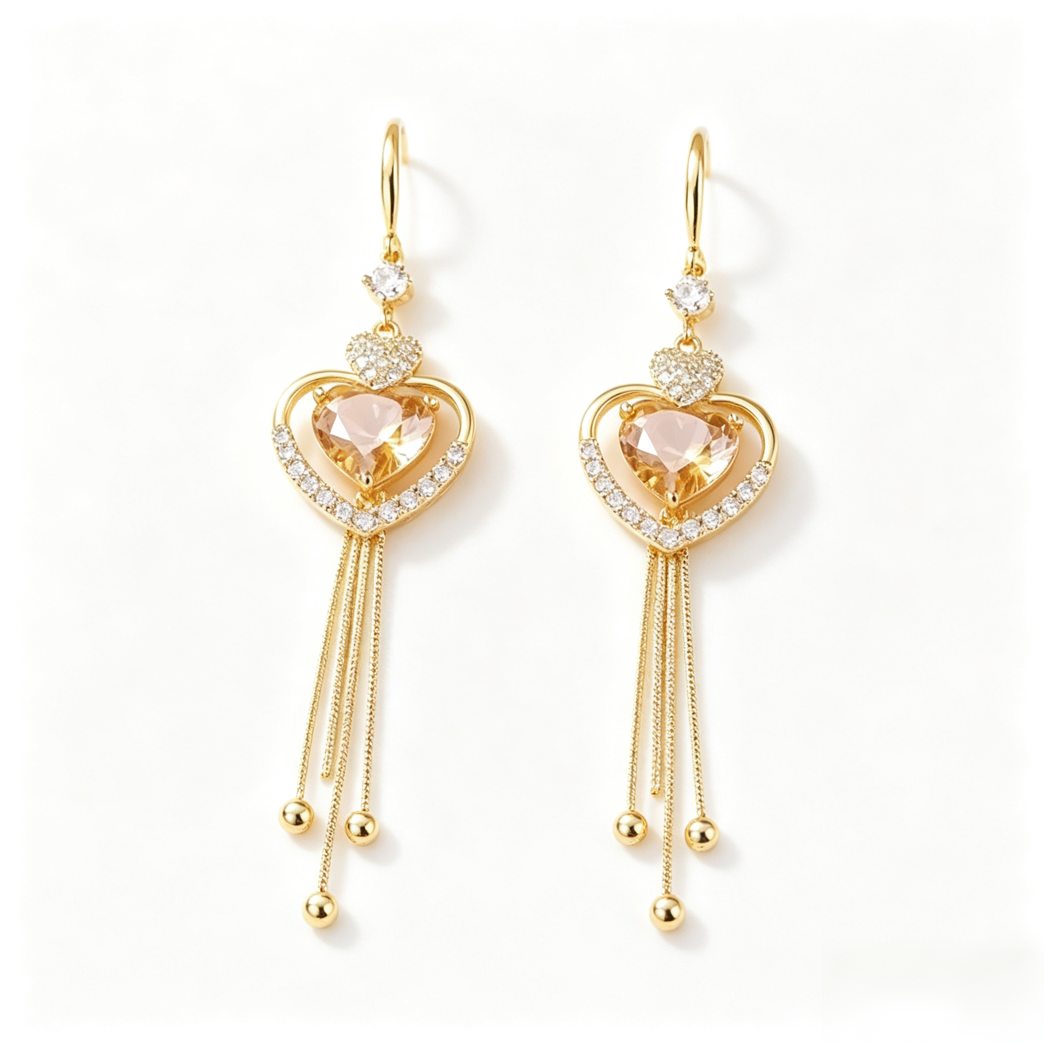 ✨ Sparkling Zircon Tassel Earrings