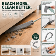 Retractable Gap Dust Cleaner – Extendable Microfiber Duster for Under Beds. Sofas & Appliances